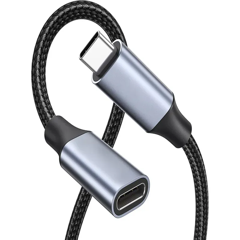 Kabel usb-c 2m przedłużacz adapter w oplocie przedłużający przewód Kabel usb-c 2m przedłużacz adapter w oplocie przedłużający przewód