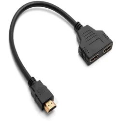 Rozdzielacz hdmi splitter rozgałęźnik 2 porty fhd z jednego na dwa