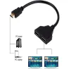 Rozdzielacz hdmi splitter rozgałęźnik 2 porty fhd z jednego na dwa