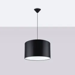 Lampa wisząca NOVA 40 czarna prosty cylindryczny kształt żarówka e27