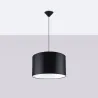 Lampa wisząca NOVA 40 czarna prosty cylindryczny kształt żarówka e27