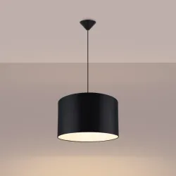 Lampa wisząca NOVA 40 czarna prosty cylindryczny kształt żarówka e27