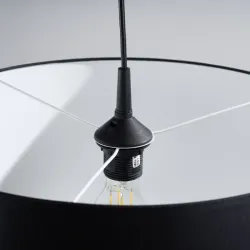 Lampa wisząca NOVA 40 czarna prosty cylindryczny kształt żarówka e27