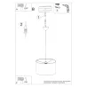 Lampa wisząca NOVA 40 czarna prosty cylindryczny kształt żarówka e27