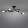 Żyrandol LEVAR 4 czarny awangardowa lampa sufitowa powyginana
