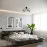 Żyrandol LEVAR 4 czarny awangardowa lampa sufitowa powyginana