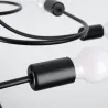 Żyrandol LEVAR 8 czarny lampa sufitowa o nietypowym kształcie 8xE27