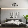 Żyrandol LEVAR 8 czarny lampa sufitowa o nietypowym kształcie 8xE27