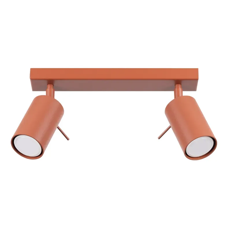 Plafon RING 2 ochra czerwona cylindryczne reflektory na 2 żarówki GU10 Plafon RING 2 ochra czerwona cylindryczne reflektory na 2 żarówki GU10