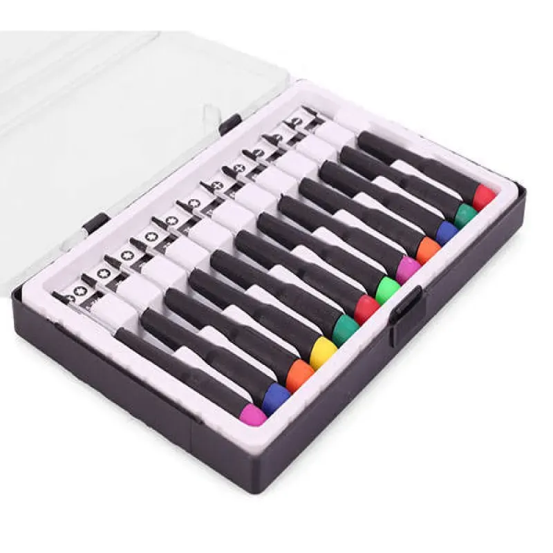 Wkrętaki precyzyjne torx 12 szt + etui śrubokręty do prac amatorskich Wkrętaki precyzyjne torx 12 szt + etui śrubokręty do prac amatorskich