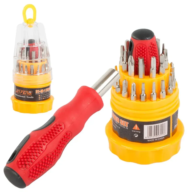 Wkrętaki precyzyjne torx 31 szt magnetyczne zestaw do prac amatorskich Wkrętaki precyzyjne torx 31 szt magnetyczne zestaw do prac amatorskich