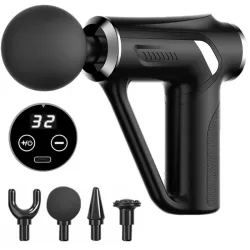 Pistolet do masażu pleców ciała nóg masażer massage gun 4 końcówki