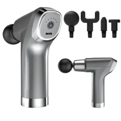 Pistolet do masażu masażer do pleców ciała 4 końcówki massage gun