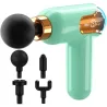 Mini pistolet do masażu mocny masażer massage gun przenośny 4 końcówki