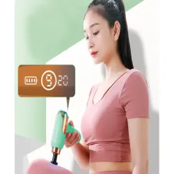 Mini pistolet do masażu mocny masażer massage gun przenośny 4 końcówki