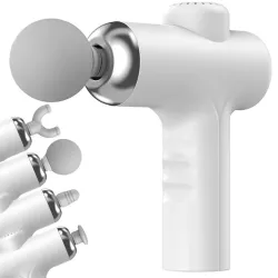 Pistolet do masażu pleców ciała nóg masażer mocny massage gun 4 końcówki