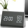 Elektroniczny zegar 12/24H budzik 3 programy termometr higrometr