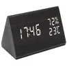 Elektroniczny zegar 12/24H budzik 3 programy termometr higrometr