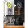 Zegar budzik termometr lustro led alarm data 4w1 baterie lub 5V/USB