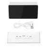 Zegar budzik termometr lustro led alarm data 4w1 baterie lub 5V/USB