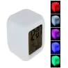 Budzik zegar z termometrem kameleon płynnie zmienia kolory RGB