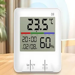 Termometr stacja pogody pogodowa wewnętrzny higrometr zegar na baterie