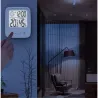 Termometr -50° - 70°C higrometr elektroniczny wewnętrzny z zegarem 24h
