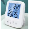 Termometr -50° - 70°C higrometr elektroniczny wewnętrzny z zegarem 24h
