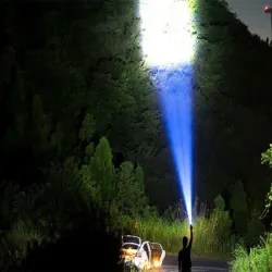 Latarka akumulatorowa szperacz biwakowa mocna wojskowa policyjna usb