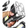 Latarka akumulatorowa szperacz biwakowa mocna wojskowa policyjna usb
