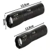 Latarka taktyczna bailong zoom cree led q3 światło białe i uv test