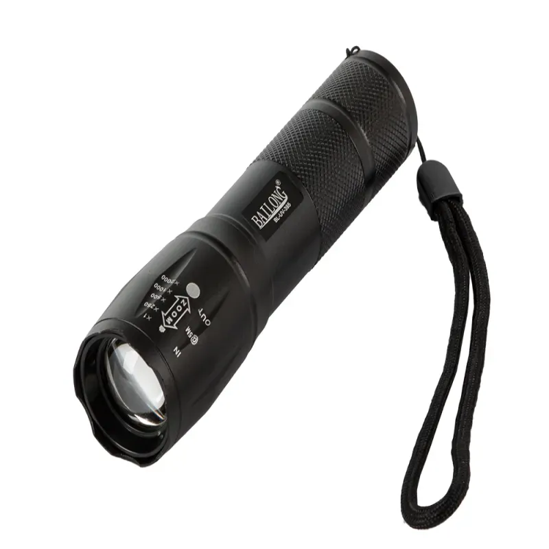 Latarka taktyczna bailong zoom cree led q3 światło białe i uv test Latarka taktyczna bailong zoom cree led q3 światło białe i uv test