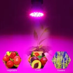 Mocna żarówka LED E27 GROW 40 W do uprawy roślin full spectrum