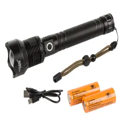 Latarka wojskowa policyjna cree xhp90 długość 25cm ładowana z 5V/USB