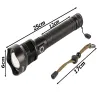 Latarka wojskowa policyjna cree xhp90 długość 25cm ładowana z 5V/USB