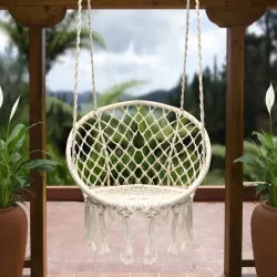 Fotel wiszący huśtawka bocianie gniazdo huśtawka boho do domu ogrodu