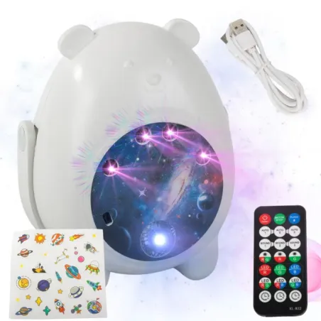Projektor niedźwiadek lampka nocna rzutnik laserowy led pilot-5907451363935