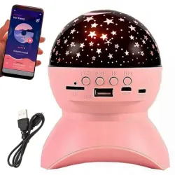 Projektor gwiazd lampka nocna nieba star głośnik bluetooth usb rzutnik