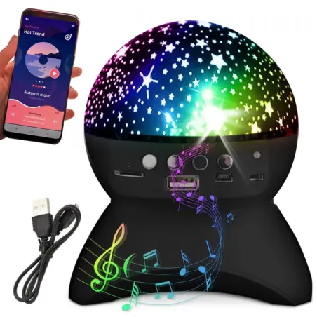 Projektor gwiazd lampka nocna nieba star głośnik bluetooth usb rzutnik-5907451360194