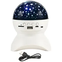 Projektor gwiazd lampka nocna nieba star głośnik bluetooth usb rzutnik
