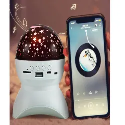 Projektor gwiazd lampka nocna nieba star głośnik bluetooth usb rzutnik