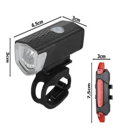 Lampka rowerowa led zestaw oświetlenia tył i przód do roweru 5V/USB