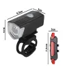 Lampka rowerowa led zestaw oświetlenia tył i przód do roweru 5V/USB