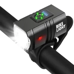 Lampka rowerowa led t6 zastaw oświetlenia przód i tył ładowane usb aku