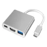 Przejściówka adapter 3w1 hub usb-c do połączenia z usb 3.0 na hdmi 4k