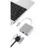 Przejściówka adapter 3w1 hub usb-c do połączenia z usb 3.0 na hdmi 4k