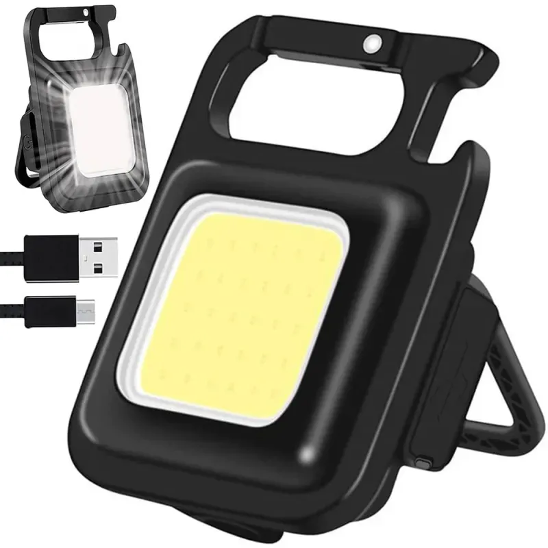 Lampka brelok cob magnes latarka ładowana z usb otwieracz do butelek Lampka brelok cob magnes latarka ładowana z usb otwieracz do butelek