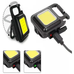 Lampka brelok cob magnes latarka ładowana z usb otwieracz do butelek
