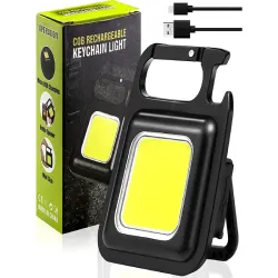 Lampka brelok cob magnes latarka ładowana z usb otwieracz do butelek