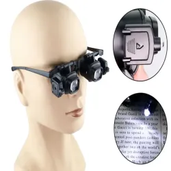 Lupa okulary 2x 6x 8x 12x 24x zegarmistrzowskie serwis podświetlane